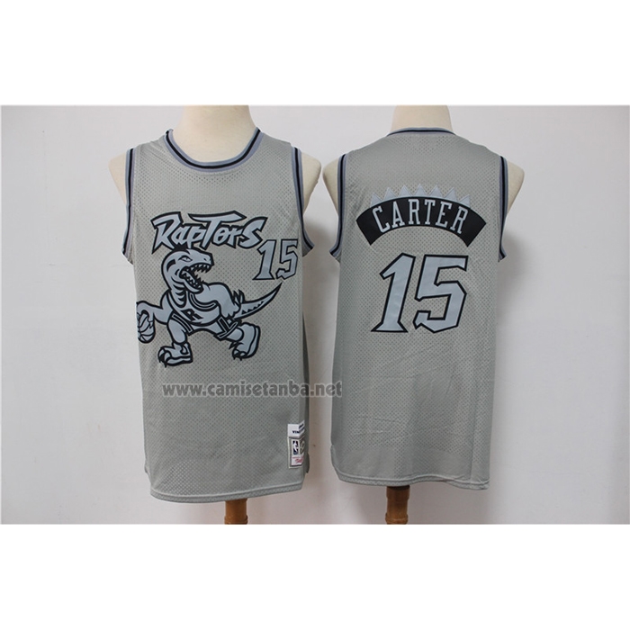 Camiseta Toronto Raptors Vince Carter #15 Mitchell & Ness 1994-95 Gris